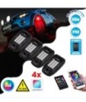 GloboStar® 85331 Car Underbody LED Flood Kit DC 12V 60W με Smart Bluetooth Controller - Εφαρμογή APP & Ασύρματο Χειριστήριο RF Αδιάβροχο IP68 Πολύχρωμο RGB